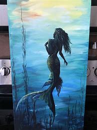 Image result for Mermaid Painting Canvas Art