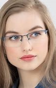 Image result for Semi Rimless Eyeglasses Women