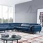 Image result for Blue Leather Sectional
