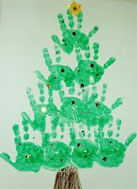 Image result for Christmas Tree Hand Prints