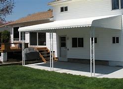 Image result for Stationary Metal Awnings for Decks