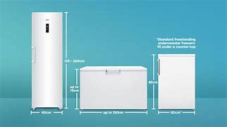 Image result for Size Standard of Vertical Freezer