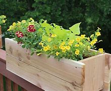 Image result for Deck Rail Flower Planter Boxes