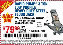 Image result for Harbor Freight Floor Jack Coupon