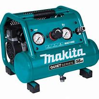 Image result for Makita MAC100Q Quiet Series, 1/2 HP, 1 Gallon Compact, Oil-Free, Electric Air Compressor