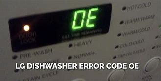 Image result for OE Code On LG Dishwasher
