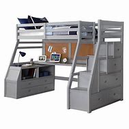 Image result for One of a Kind Loft Bed with Desk and Drawers