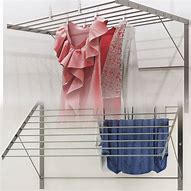 Image result for Laundry Room Space Saving Wall Mount Clothes Clothing Drying Rack Hanger