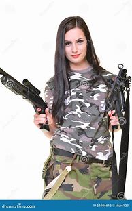 Image result for Beautiful Woman with a Gun