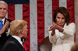 Image result for Nancy Pelosi Pic with Trump Joint Chiefs of Staff