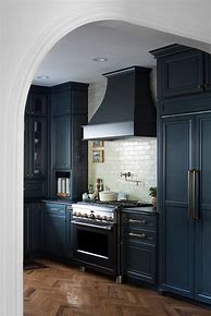 Image result for Kitchen Blue Cabinets Pottery Barn