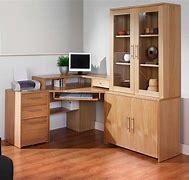 Image result for Solid Wood Corner Desk