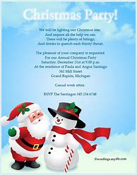 Image result for Christmas Party Invitation Wording