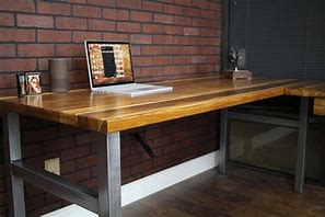 Image result for Rustic L-shaped Corner Desk