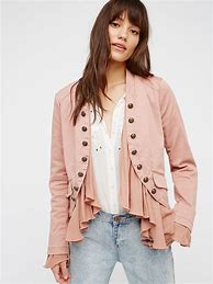 Image result for Blue Jean Jacket with Ruffles