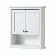 Image result for White Bathroom Cabinet Hanging