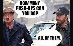 Image result for Chuck Norris Push-Up Meme