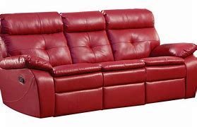 Image result for Red Leather Recliner Sofa