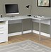 Image result for Grey and White Desk with Drawers