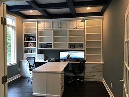 Image result for White Desk with Storage and Looks Built In