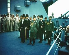 Image result for Photos From Plane Delegation of Japanese Surrender WW2