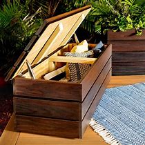 Image result for DIY Outdoor Bench with Storage