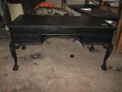 Image result for Black Distressed Wood Desk