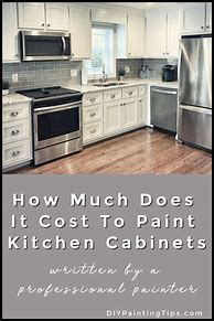 Image result for Cost to Paint Kitchen Cabinets DIY