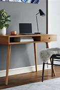 Image result for Wooden Desk with 3 White Drawers