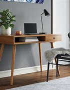 Image result for Modern Walnut Wood Desk