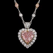 Image result for pink diamonds heart pendant