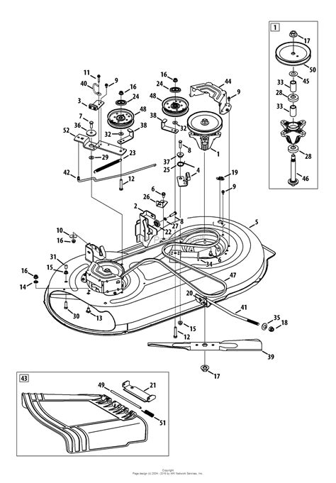 MTD 13A277SS099 (247.288820) (LT1500) (2013) Parts Diagram for Mower Deck