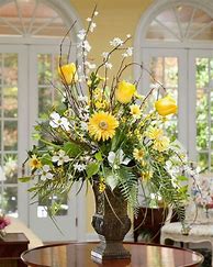Image result for Tall High Style Silk Flower Arrangements