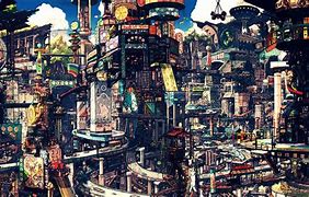 Image result for Anime Concept Art City