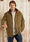 Image result for Men's Barn Coat with Leather Collar
