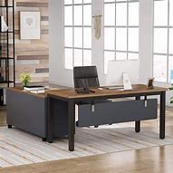 Image result for Executive Office Desk with File Cabinet