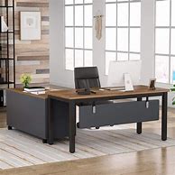 Image result for L-shaped Computer Desk with File Drawers