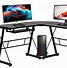 Image result for Glass Computer Desk with Keyboard Tray