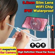 Image result for Wireless Otoscope Ear Camera, Inskam 3.9Mm HD 1080P 6 LED Lights Ear Scope Inspection Camera With Earwax Removal Tool For Kids & Adults, For Ios,