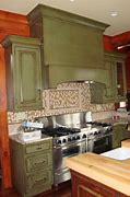 Image result for Painted Wood Kitchen Cabinets