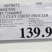 Image result for Costco Hisense Chest Freezer