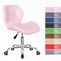 Image result for Pink Faux Leather Desk Chair