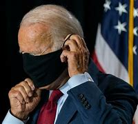 Image result for Biden with Mask Over Face