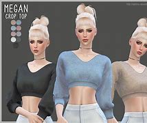 Image result for Long Sleeve Crop Top Sims 4 CC