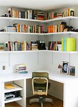 Image result for Corner Desk Home Office Shelving Ideas