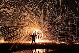 Image result for Steel Wool Fire Spinning