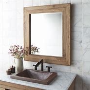 Image result for Wood Framed Bathroom Mirrors