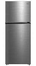 Image result for White Top Freezer Refrigerator with Brushed Gold Handles