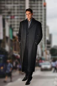 Image result for Men's Black Wool Coat