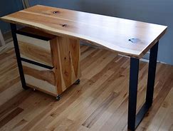 Image result for Natural Wood Desk